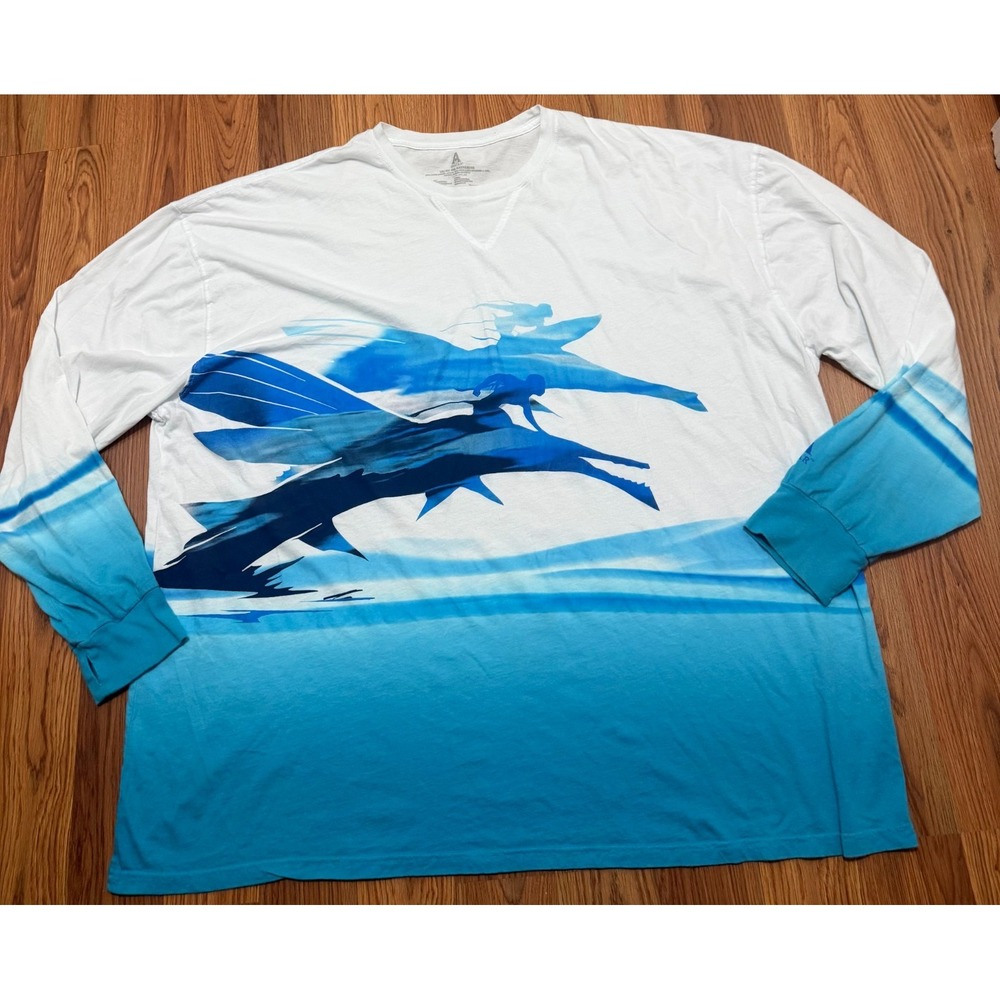 Avatar Long Sleeve Shirt Mens 4XL Surf Graphic Blue Ombre Disney